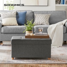 Songmics Úložný box na nožičkách 65 l tmavosivý