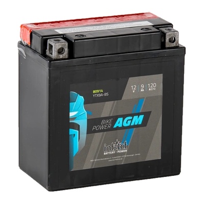 Мото акумулатор intAct Bike-Power AGM YTX9A-BS 9Ah L+ (288828)