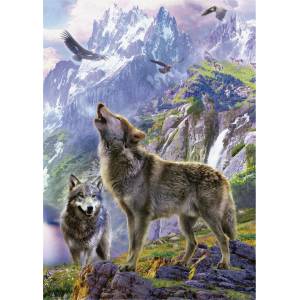 Educa - Puzzle Krasny: Wolves In The Rocks - 500 piese