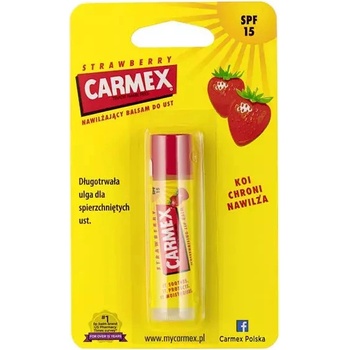 Carmex Strawberry Tuhý balzám na rty Jahoda 4,25 g