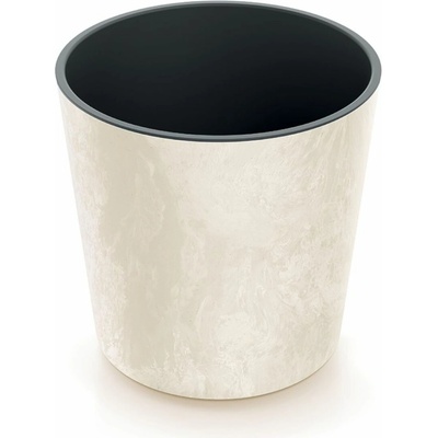 PROSPERPLAST Kvetináč URBI ROUND EFFECT 25cm pieskový