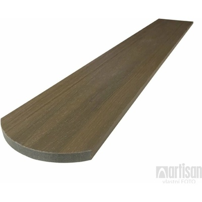 WPC dřevoplastové plotovky Dřevoplus Profi půlkulaté 15x138x1000 - Teak