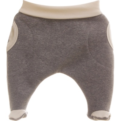 MKcool Tepláčky Baggy s kožíškem MK1986T šedo krémové