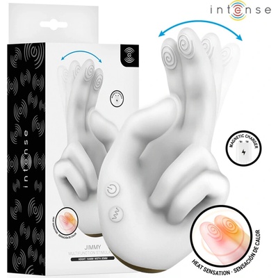 Intense jimmy hand-shaped multifunction stimulator with vibration and heat