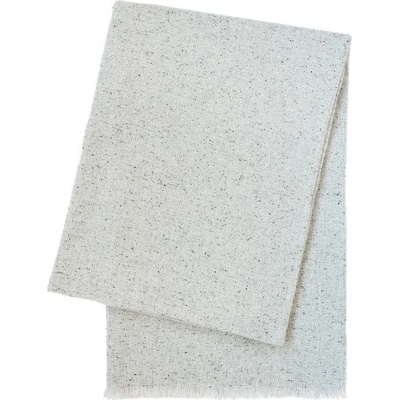 SCANquilt vlněný pléd Miláno melange světle šedá malý 60x200