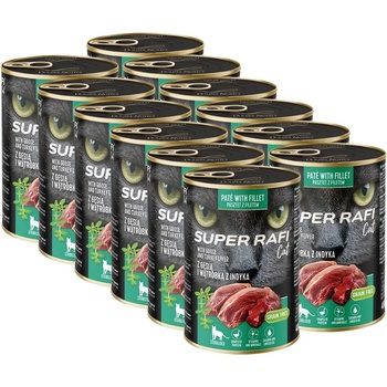 RAFI Super Rafi Cat Sterilised P&F Goose and Turkey liver 12 x 400 г