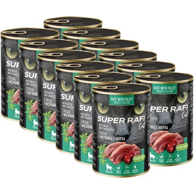 RAFI Super Rafi Cat Sterilised P&F Goose and Turkey liver 12 x 400 г