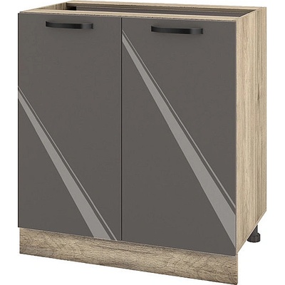 ИРИМ Долен кухненски шкаф Сити АРФ-Антрацит гланц-05-23 80 см