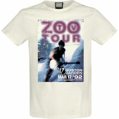 AMPLIFIED мъжка тениска u2 - zoo tv tour - ВИНТИДЖ БЯЛ - amplified - zav210f67_vw
