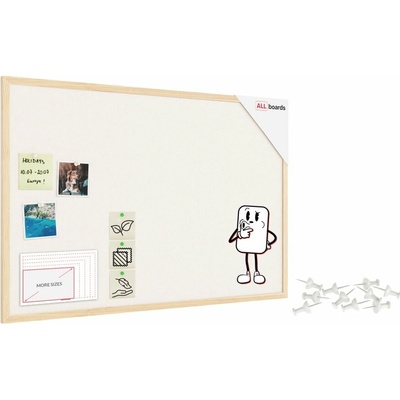 Allboards TFWHITE96W Textilní tabule 90 × 60 cm