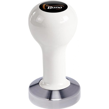 Buna Café tamper kov biely, TP, nerez mat, plochý 53 mm