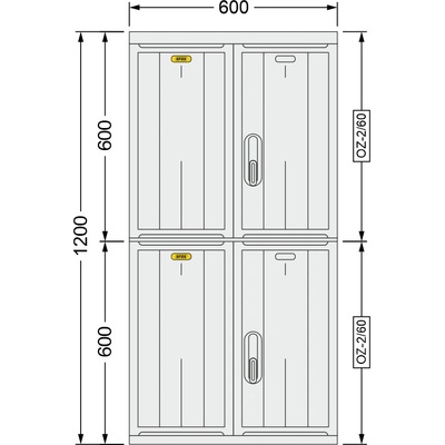 SFOS 600x1200x245mm OZ-2/60 + OZ-2/60