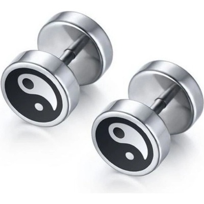 Prosperk piercing plug do ucha ocelový jin jang S1017