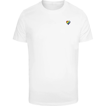 Mister Tee Тениска Glossy Heart Pride Tee white XXLUB-MT3363-00220 - Тъмносив, размер XL