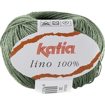 Image 1 of Katia Lino 100% 32 Reseda Green Плетива прежда (540-32-KATIA)
