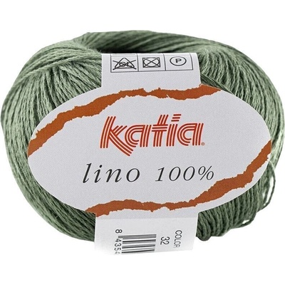 Katia Lino 100% 32 Reseda Green Плетива прежда (540-32-KATIA)