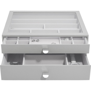 Stackers Ковчеже за бижута Stackers Pebble с 2 чекмеджета supersize каменносиво (76053)