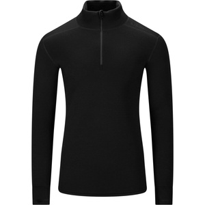 Aclima Мъжки вълнен пуловер Aclima FleeceWool V2 Polo Zip Merino longsleeve - Jet Black (005-6372-0112)