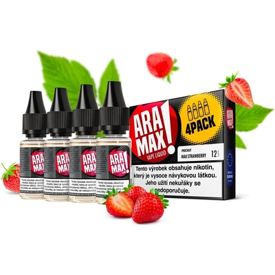 Aramax Max Strawberry 4 x 10 ml 3 mg