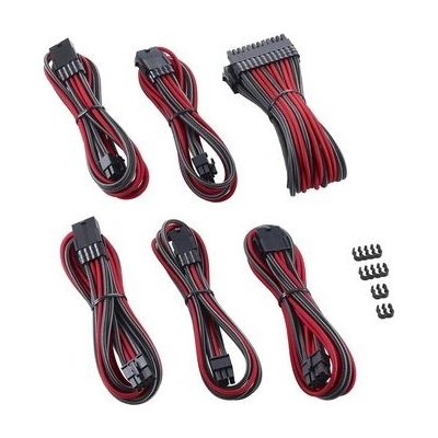 CableMod PRE ModMesh Kábel Extension Kit - carbon-červená CM-PCAB-BKIT-NKCR-3PK-R