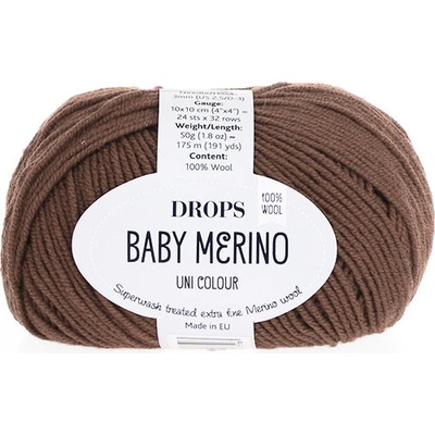 Příze DROPS Baby merino uni color 52 - čokoládová