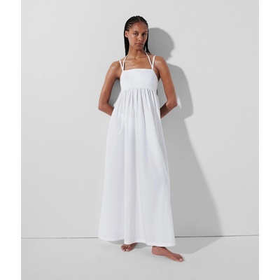 Karl Lagerfeld KL Monogram Maxi Beach Dress biela