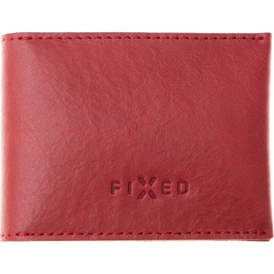 Kožená peněženka FIXED Wallet z pravé hovězí kůže červená