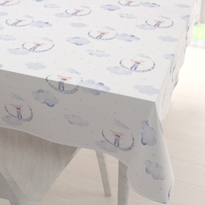 Biante bavlna obdĺžnikový obrus Sandra SA-579 Myšky medzi modrými obláčikmi 50x100 cm