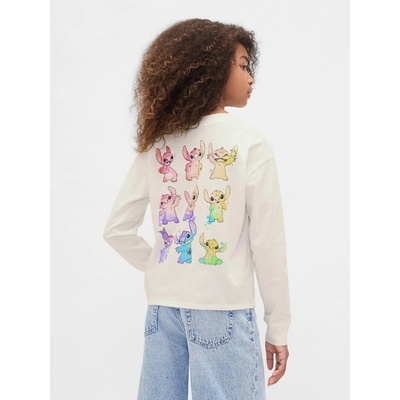 GAP detské oversize tričko Gap × Lilo & Stitch biela