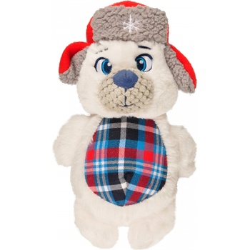 Flamingo Vianočný polárny medveď plyšový pre psov 27 cm