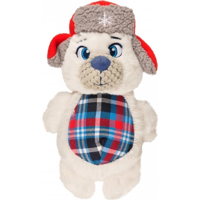 Flamingo Vianočný polárny medveď plyšový pre psov 27 cm