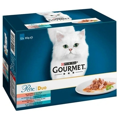 GOURMET Perle Fish Duet Krmivo pre mačky v omáčke 12x85 g