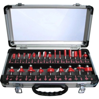 Extol Premium Frézy tvarové do dřeva, s SK plátky, sada 24ks ALU kufřík 44039 – Zbozi.Blesk.cz