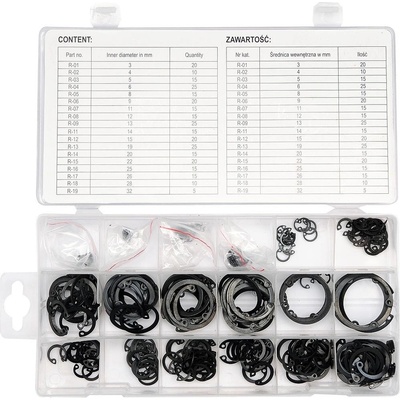 Pojistné kroužky INTERNAL sada 300ks, R1-R19, pr. 3 -32mm Yato YT-06881 – Zboží Mobilmania