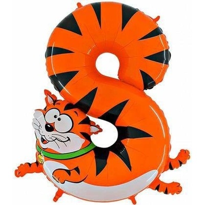 Grabo Nafukovací balónek kočka číslo 8 pro děti 102 cm