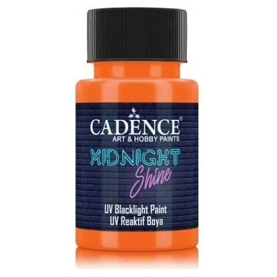 Cadence barva na textil uv midnight shine 50 ml orange yellow žlutooranžová