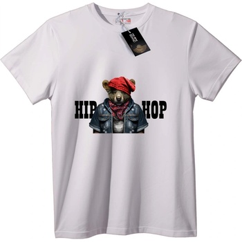NOONEBRAND Тениска Хип-Хоп Мечок - 6XL, White
