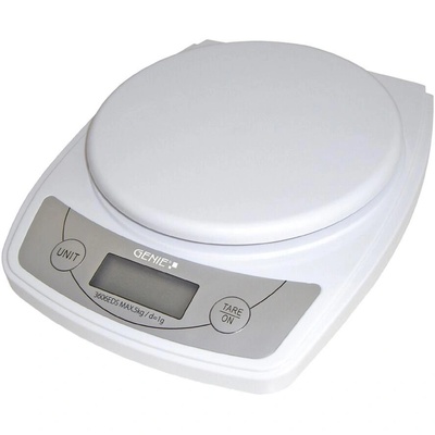 Genie Електронна кухненска везна, genie, 3606 eds, 5 кг, lcd дисплей, бяла (11792)