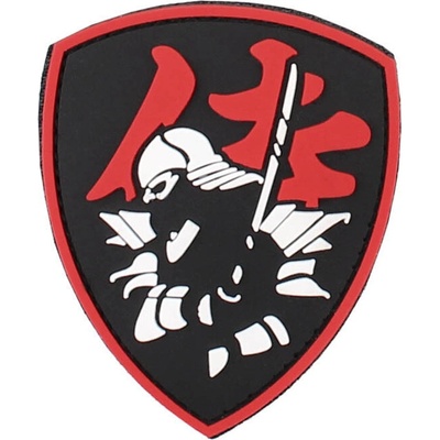 Gumová nášivka 101 Inc Samurai Shield - červená