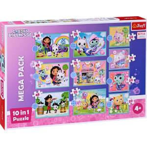 Trefl Пъзел Trefl 10 в 1 - В света на Габи (96003) - baby