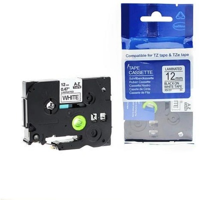 Compatible Съвместима лента с Brother TZ-NFX231/TZe-NFX231, 12mm x 5m, гъвкави, найлон, черен печат/бял фон (TZeNFX231)