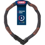 ABUS chain lock Tresor 1385/75 Gray Lightning - combination lock made of hardened steel - 6 mm thick square chain - ABUS security level 6 - 75 cm - gray - 88012