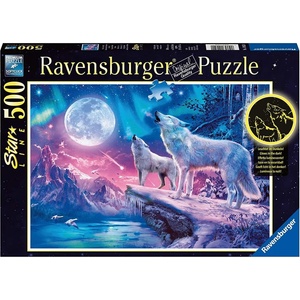 Ravensburger Светещ пъзел Ravensburger от 500 части - Вълци (12000476)