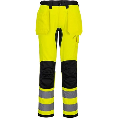 Portwest wx2 eco hi-vis cd889 / Панталон с отразяващи еко джобове - hv Жълто/Черно uk 32/eu 48 (cd889ybr32)