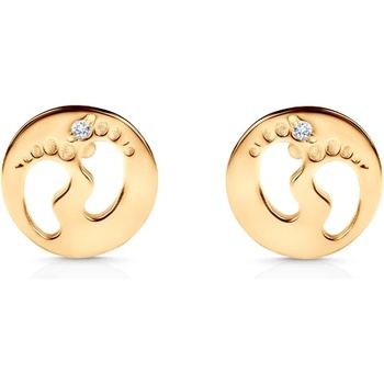 SAVICKI Обеци с бебешки крачета savicki: злато, диаманти