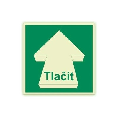 Tlačit - fotoluminiscenční tabulka, plast 2 mm 200x200 mm