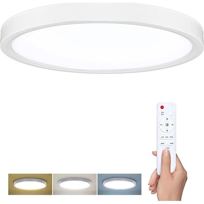 Solight LED stropné/nástenné svietidlo Estela White s diaľkovým ovládačom, 60 W, 4500 lm, 50 cm, stmievateľné, CCT 3000–6500 K