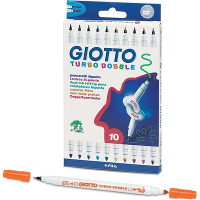 GIOTTO Флумастри 10 цвята Turbo Dobble