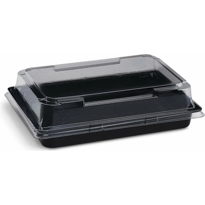 Nideko Miska na sushi + viečko čierna 163x113x20mm rPET
