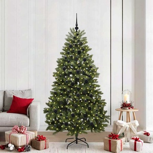 vidaXL С изкуствено коледно дърво 210 cm 300 LED светодиода Топло бяло (3395695)